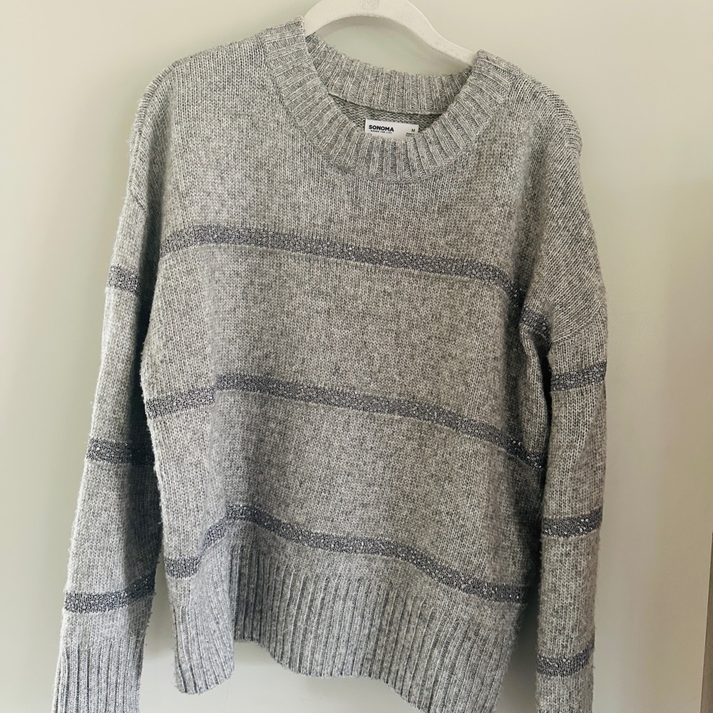 Sonoma Heather Gray Knit Sweater